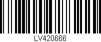 Código de barras (EAN, GTIN, SKU, ISBN): 'LV420666'