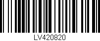 Código de barras (EAN, GTIN, SKU, ISBN): 'LV420820'