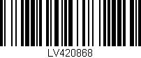 Código de barras (EAN, GTIN, SKU, ISBN): 'LV420868'
