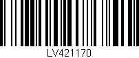 Código de barras (EAN, GTIN, SKU, ISBN): 'LV421170'