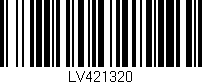 Código de barras (EAN, GTIN, SKU, ISBN): 'LV421320'