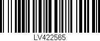 Código de barras (EAN, GTIN, SKU, ISBN): 'LV422565'
