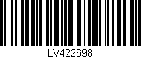 Código de barras (EAN, GTIN, SKU, ISBN): 'LV422698'