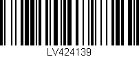 Código de barras (EAN, GTIN, SKU, ISBN): 'LV424139'