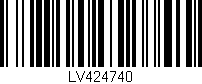 Código de barras (EAN, GTIN, SKU, ISBN): 'LV424740'