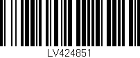 Código de barras (EAN, GTIN, SKU, ISBN): 'LV424851'