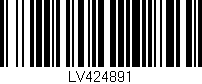 Código de barras (EAN, GTIN, SKU, ISBN): 'LV424891'