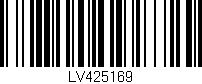 Código de barras (EAN, GTIN, SKU, ISBN): 'LV425169'