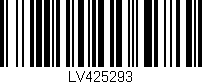 Código de barras (EAN, GTIN, SKU, ISBN): 'LV425293'