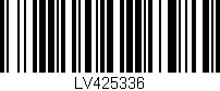 Código de barras (EAN, GTIN, SKU, ISBN): 'LV425336'