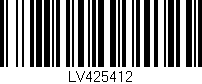 Código de barras (EAN, GTIN, SKU, ISBN): 'LV425412'