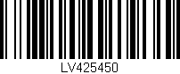 Código de barras (EAN, GTIN, SKU, ISBN): 'LV425450'
