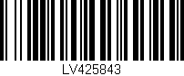 Código de barras (EAN, GTIN, SKU, ISBN): 'LV425843'