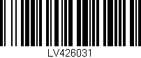 Código de barras (EAN, GTIN, SKU, ISBN): 'LV426031'