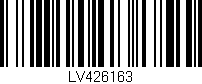 Código de barras (EAN, GTIN, SKU, ISBN): 'LV426163'