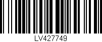 Código de barras (EAN, GTIN, SKU, ISBN): 'LV427749'