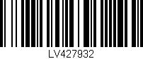 Código de barras (EAN, GTIN, SKU, ISBN): 'LV427932'