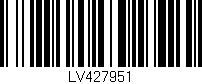 Código de barras (EAN, GTIN, SKU, ISBN): 'LV427951'
