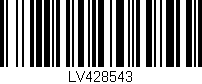 Código de barras (EAN, GTIN, SKU, ISBN): 'LV428543'