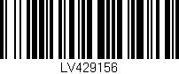Código de barras (EAN, GTIN, SKU, ISBN): 'LV429156'