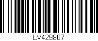 Código de barras (EAN, GTIN, SKU, ISBN): 'LV429807'