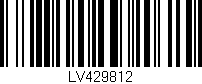 Código de barras (EAN, GTIN, SKU, ISBN): 'LV429812'