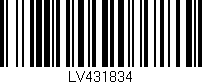 Código de barras (EAN, GTIN, SKU, ISBN): 'LV431834'