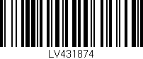 Código de barras (EAN, GTIN, SKU, ISBN): 'LV431874'