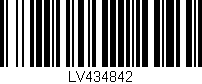 Código de barras (EAN, GTIN, SKU, ISBN): 'LV434842'