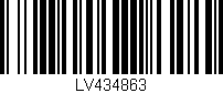Código de barras (EAN, GTIN, SKU, ISBN): 'LV434863'
