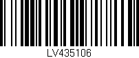 Código de barras (EAN, GTIN, SKU, ISBN): 'LV435106'