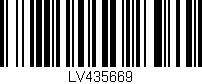 Código de barras (EAN, GTIN, SKU, ISBN): 'LV435669'