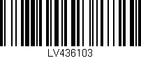 Código de barras (EAN, GTIN, SKU, ISBN): 'LV436103'