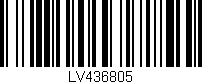 Código de barras (EAN, GTIN, SKU, ISBN): 'LV436805'