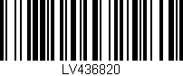 Código de barras (EAN, GTIN, SKU, ISBN): 'LV436820'