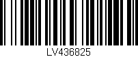 Código de barras (EAN, GTIN, SKU, ISBN): 'LV436825'