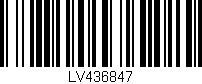 Código de barras (EAN, GTIN, SKU, ISBN): 'LV436847'