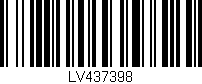 Código de barras (EAN, GTIN, SKU, ISBN): 'LV437398'