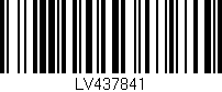Código de barras (EAN, GTIN, SKU, ISBN): 'LV437841'