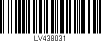 Código de barras (EAN, GTIN, SKU, ISBN): 'LV438031'