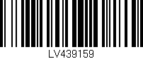 Código de barras (EAN, GTIN, SKU, ISBN): 'LV439159'