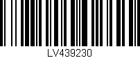 Código de barras (EAN, GTIN, SKU, ISBN): 'LV439230'