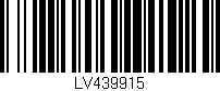 Código de barras (EAN, GTIN, SKU, ISBN): 'LV439915'