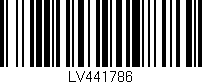 Código de barras (EAN, GTIN, SKU, ISBN): 'LV441786'