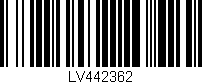 Código de barras (EAN, GTIN, SKU, ISBN): 'LV442362'