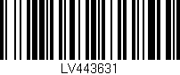 Código de barras (EAN, GTIN, SKU, ISBN): 'LV443631'