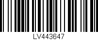 Código de barras (EAN, GTIN, SKU, ISBN): 'LV443647'