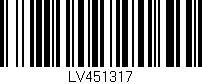 Código de barras (EAN, GTIN, SKU, ISBN): 'LV451317'