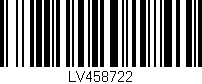 Código de barras (EAN, GTIN, SKU, ISBN): 'LV458722'