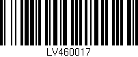 Código de barras (EAN, GTIN, SKU, ISBN): 'LV460017'
